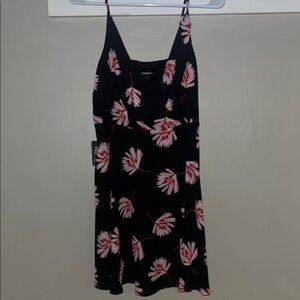 Express Black and Pink Floral Women's Dress